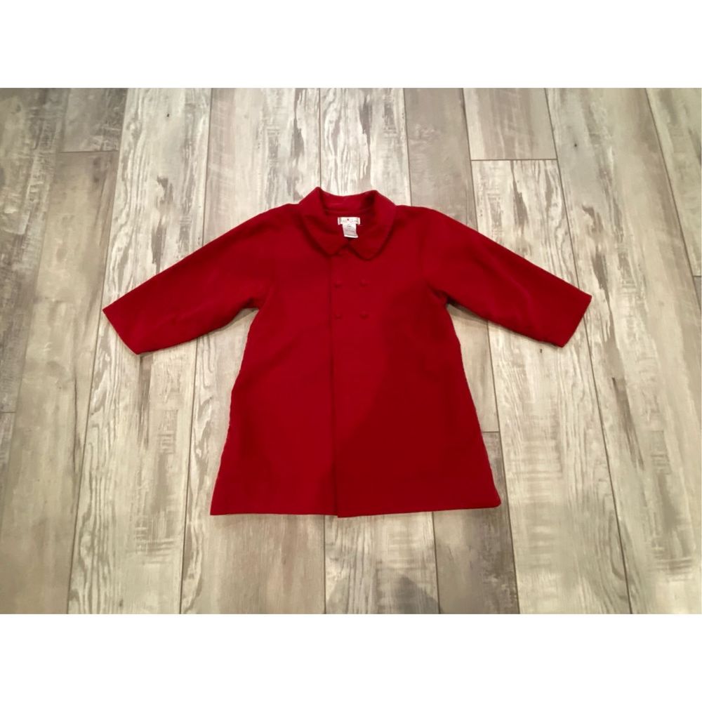 Petit Ami little boys, old fashion, red dressy coat size 4T